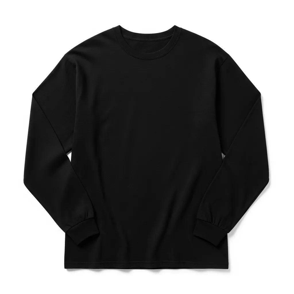 Black Heavyweight Long Sleeve Tee