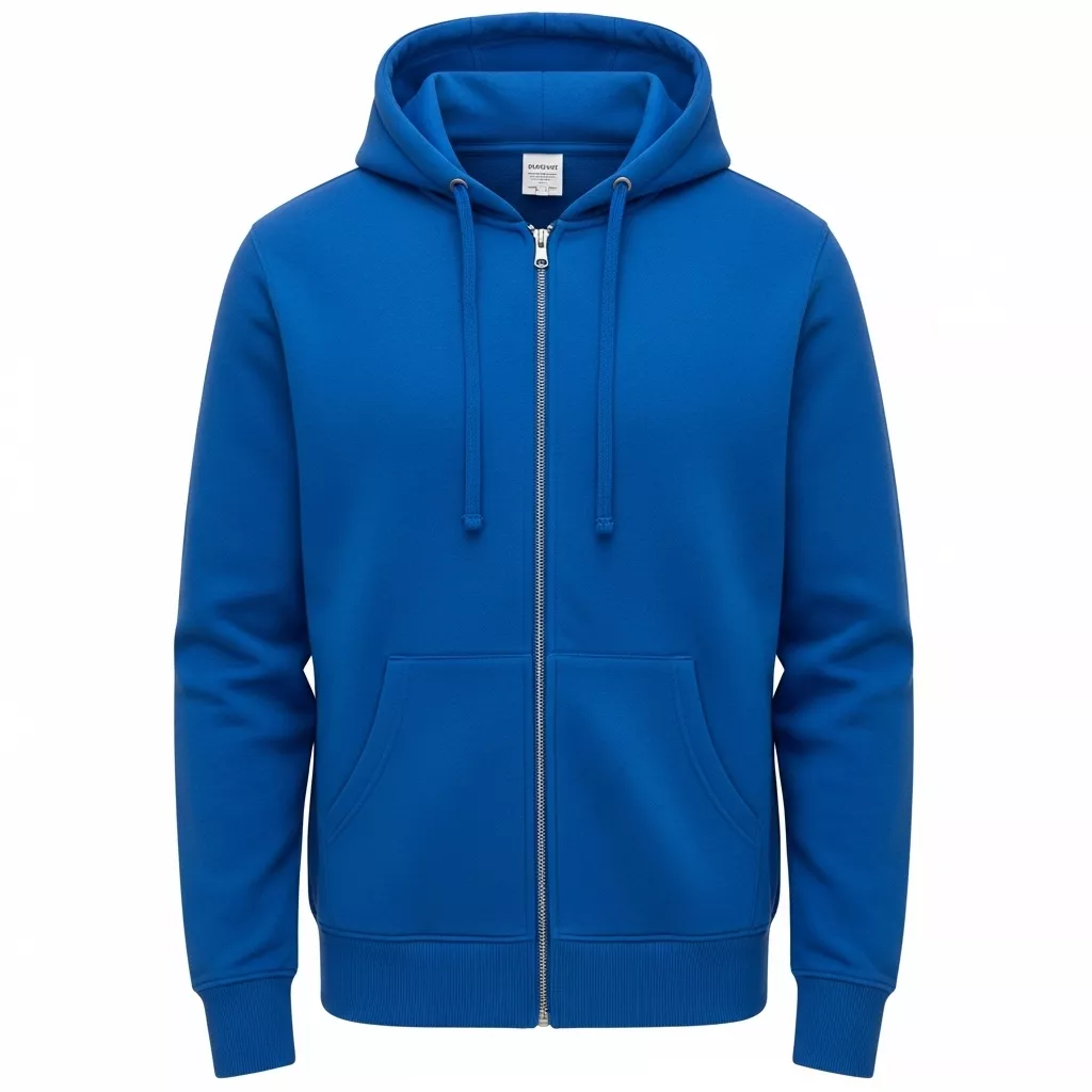 Blue Hooded Sweatshirt