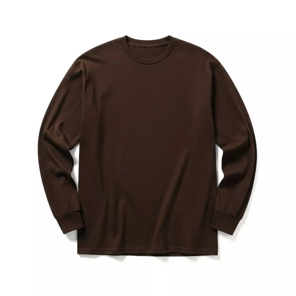 Brown Heavyweight Long Sleeve Tee