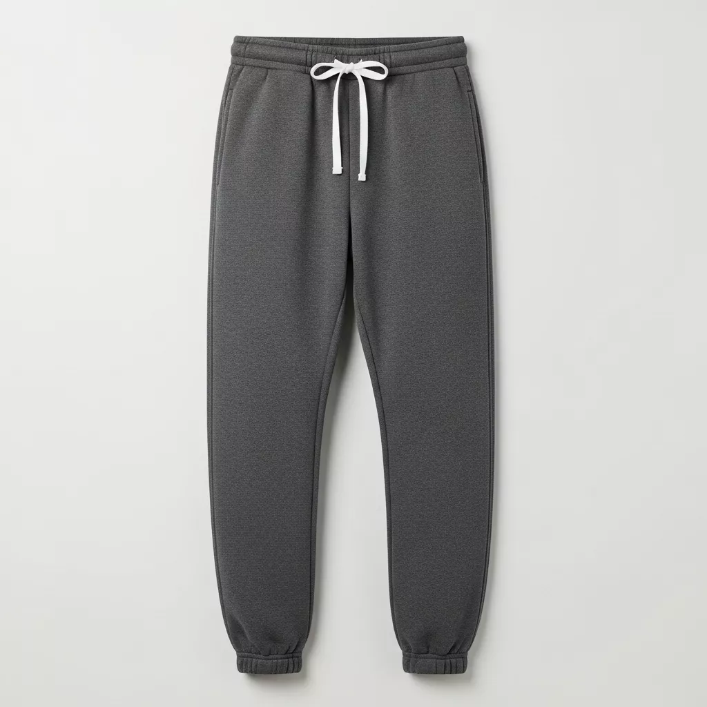 Gray Sponge Fleece Jogger Sweatpants