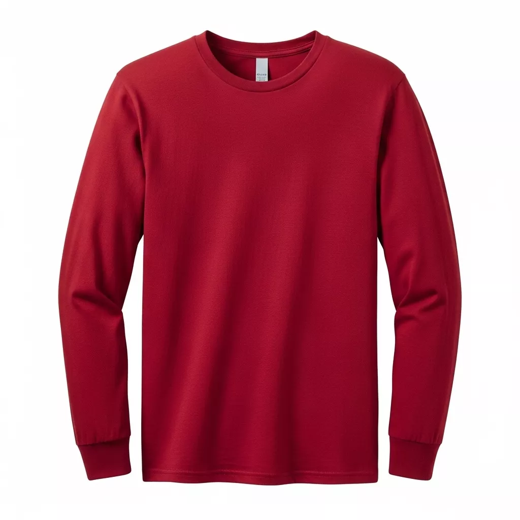 Red Heavyweight Long Sleeve T-Shirt