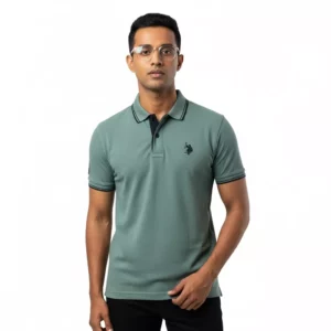 Light Green Polo Solids T-shirt
