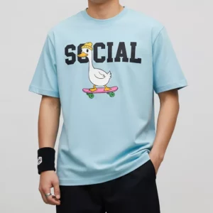 Light Blue Graphic T-shirts