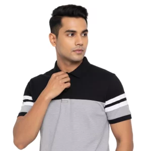 Black Polo Solids T-shirt