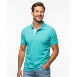 Sky Blue Polo Solids T-shirt