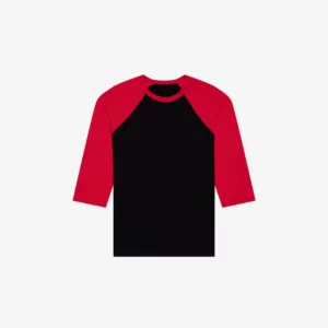 Red Sleeve Baseball Tee