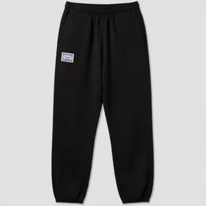 Black Open-Bottom Pocket Sweatpants