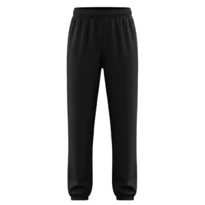Black Sponge Fleece Straight Leg Sweatpants