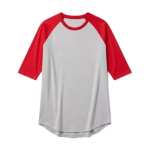 Black and Gray Three-Quarter T-Shirt