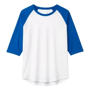 Blue and White Three-Quarter T-Shirt