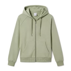 Gray Zip Hooded Sweatshirt