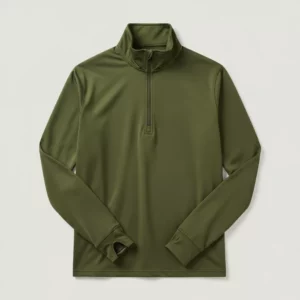 Green Quarter-Zip Pullover