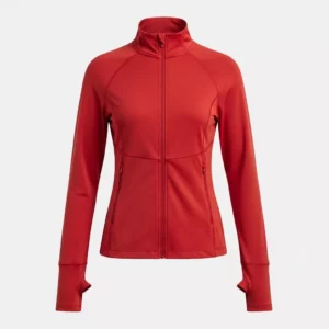 Red Zip Hooded Sweatshirt