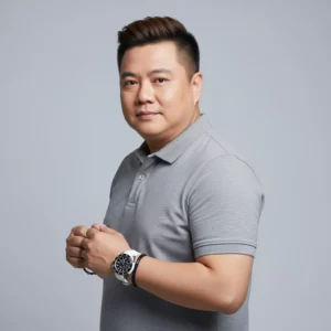 Grey Polo Collar T-shirt