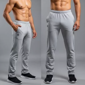 Grey track pants for men