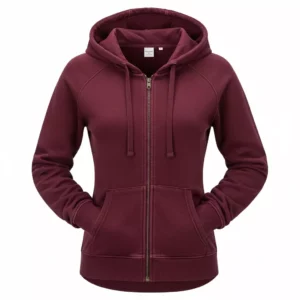 Maroon Zip Hooded Sweatshirt